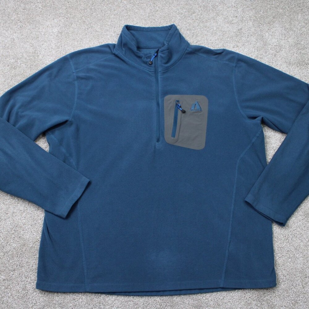 Eddie Bauer Sweatshirt Mens XL Blue First Ascent Whittaker Mountaineering Fleece